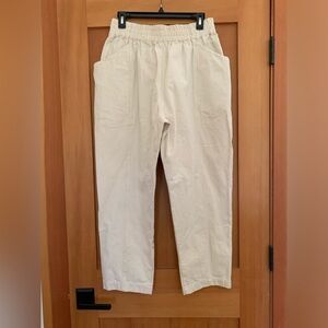 Elizabeth Suzann Studio Clyde Work Pant - Natural Cotton Canvas - L